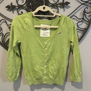 Green Hollister cardigan
